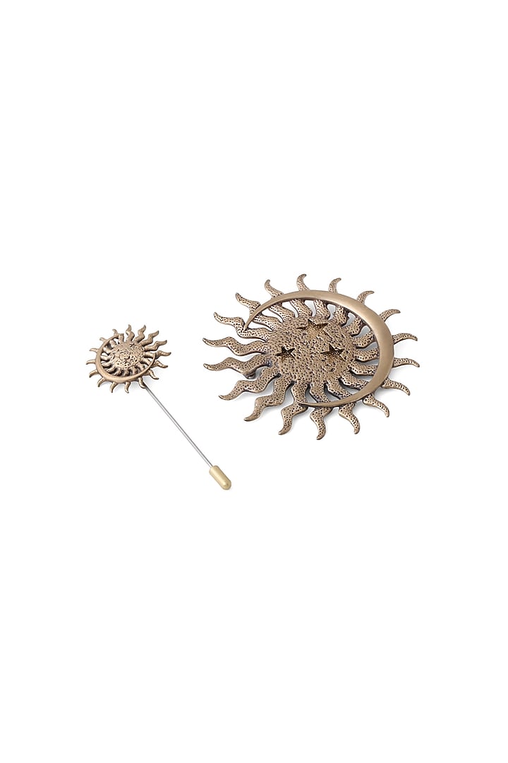 Antique Gold Brass Lapel Pin & Brooch by Cosa Nostraa at Pernia's Pop Up Shop