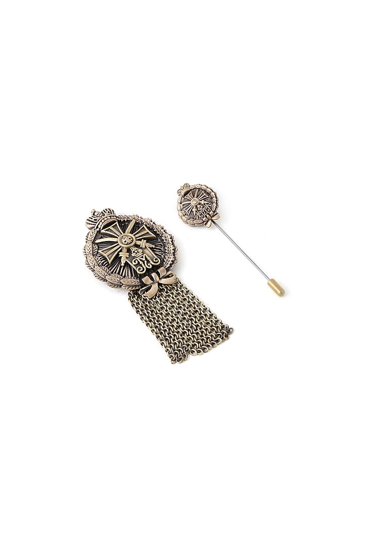 Antique Gold Kingsman Lapel Pin & Brooch by Cosa Nostraa at Pernia's Pop Up Shop