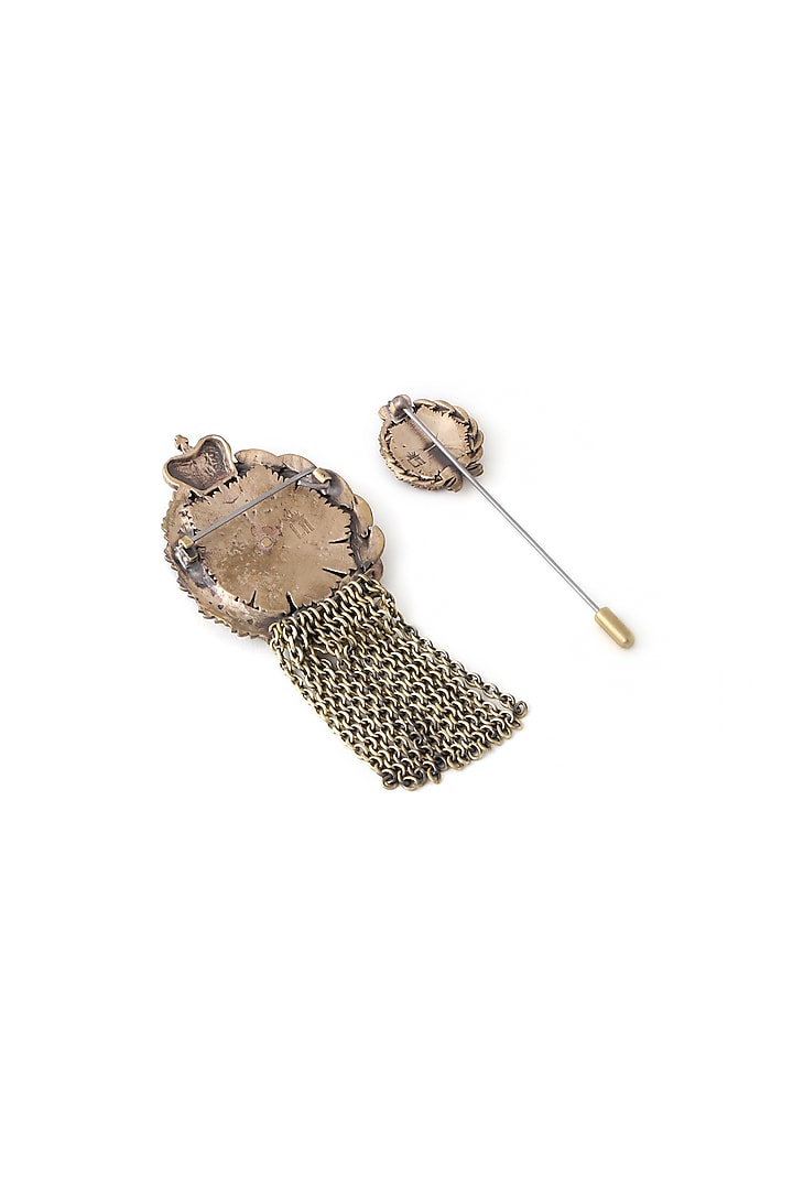 Antique Gold Kingsman Lapel Pin & Brooch by Cosa Nostraa at Pernia's Pop Up Shop