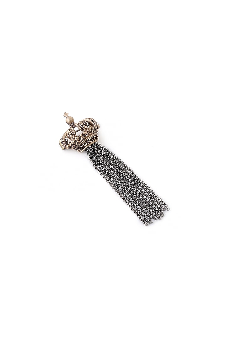 Antique Gold Crown Lapel Pin & Brooch by Cosa Nostraa at Pernia's Pop Up Shop