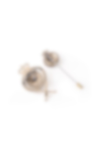 Antique Gold Crowned Lion Lapel Pin & Brooch by Cosa Nostraa at Pernia's Pop Up Shop