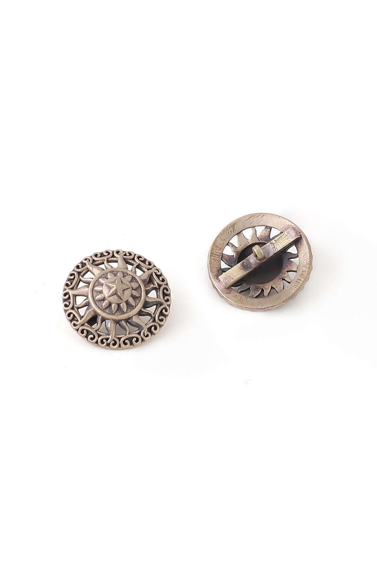 Antique Gold Sun Buttons (Set of 7) by Cosa Nostraa at Pernia's Pop Up Shop