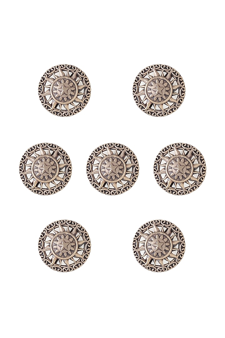 Antique Gold Sun Buttons (Set of 7) by Cosa Nostraa at Pernia's Pop Up Shop