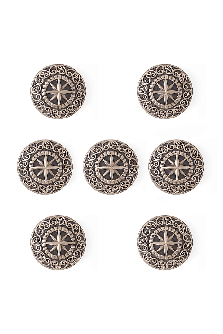 Antique Gold Sun Star Buttons (Set of 7) by Cosa Nostraa at Pernia's Pop Up Shop