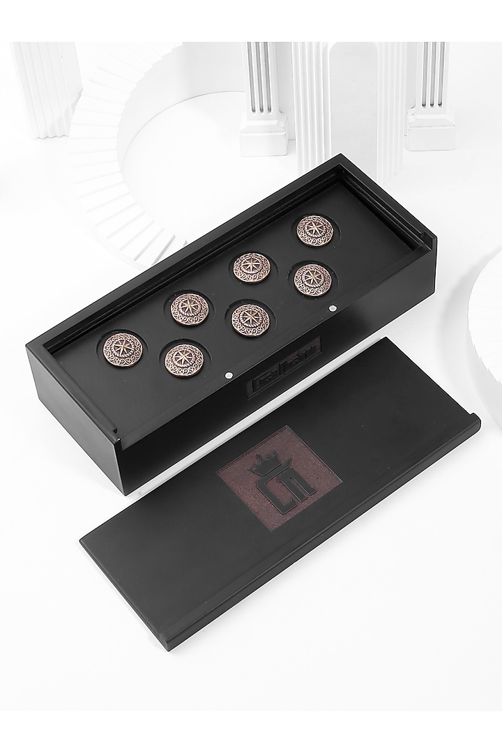 Antique Gold Sun Star Buttons (Set of 7) by Cosa Nostraa at Pernia's Pop Up Shop