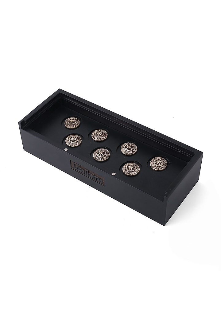 Antique Gold Sun Star Buttons (Set of 7) by Cosa Nostraa at Pernia's Pop Up Shop