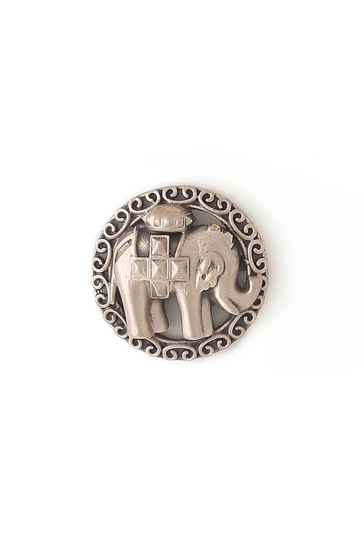Antique Gold Brass Elephant Button by Cosa Nostraa