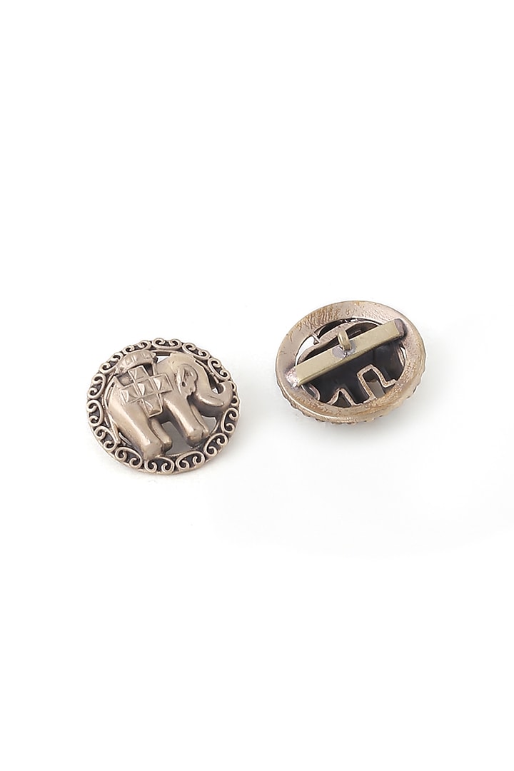 Antique Gold Brass Elephant Motifs Button by Cosa Nostraa at Pernia's Pop Up Shop