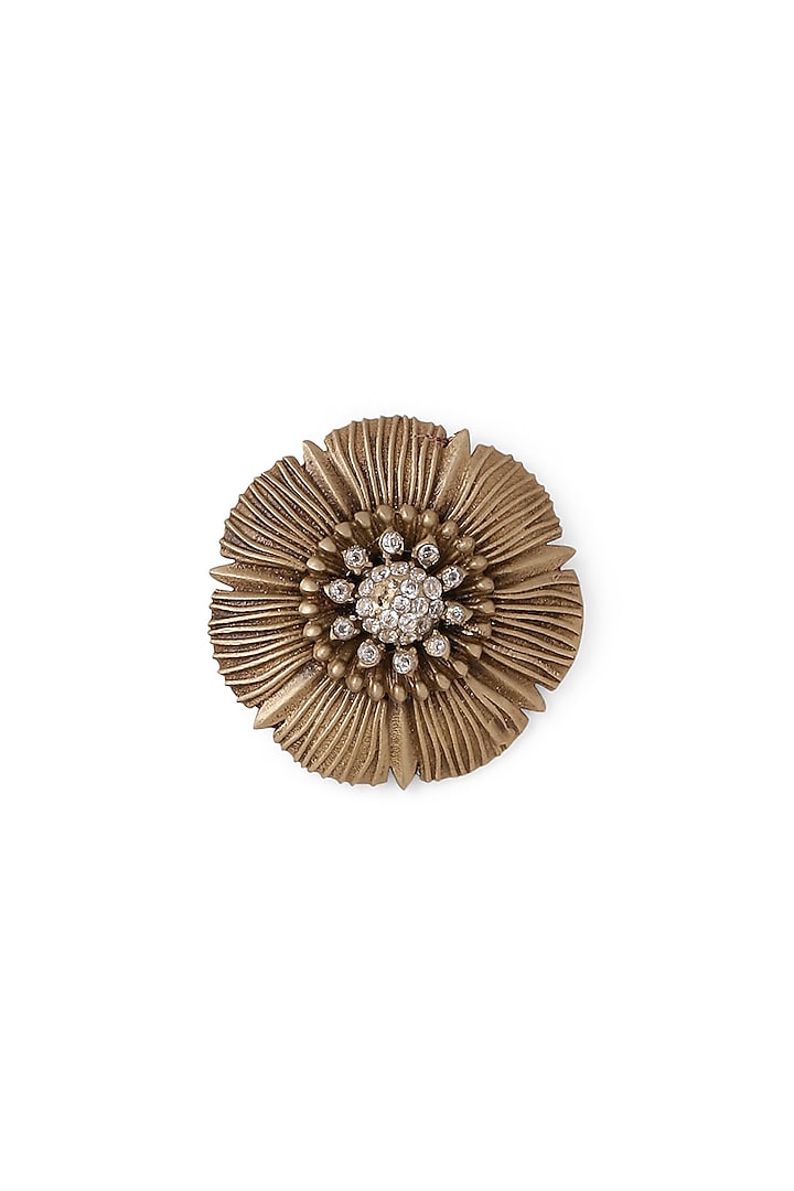 Antique Gold Floral Power Buttons (Set of 7) by Cosa Nostraa