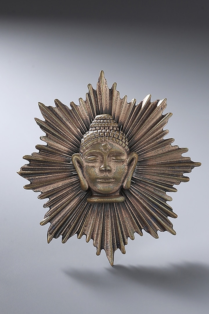 Antique Gold Brass Vintage Buddha Brooch by Cosa Nostraa at Pernia's Pop Up Shop