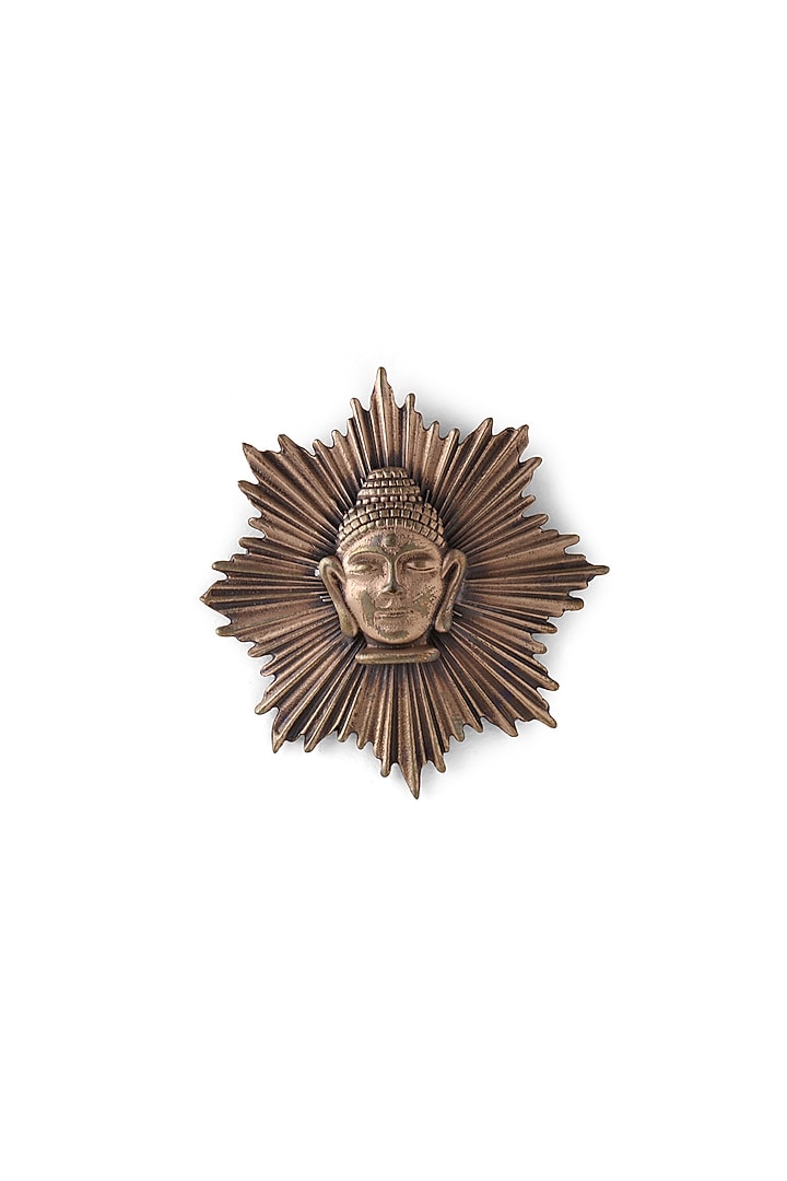 Antique Gold Brass Vintage Buddha Brooch by Cosa Nostraa at Pernia's Pop Up Shop