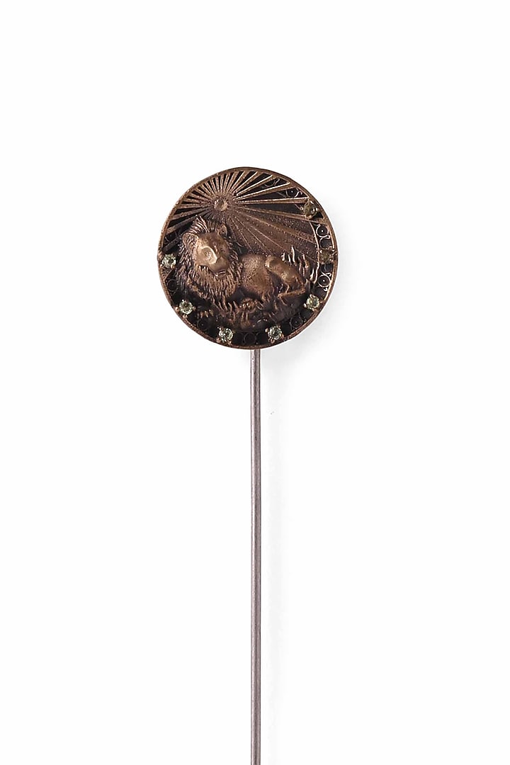 Antique Gold Brass Leo Pin by Cosa Nostraa at Pernia's Pop Up Shop