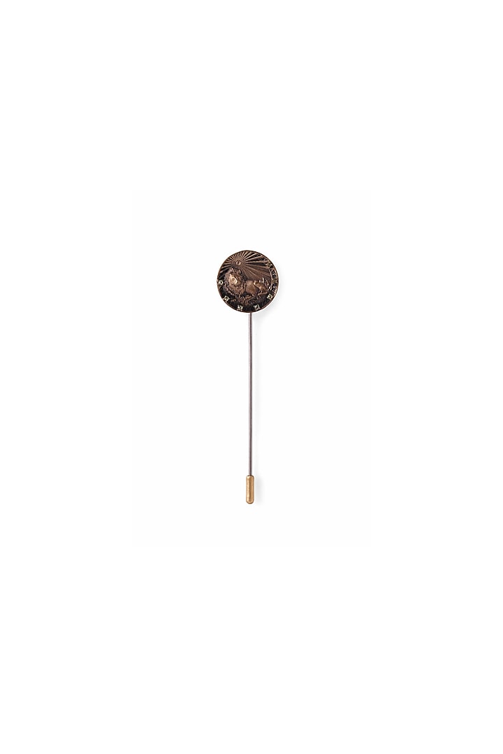 Antique Gold Brass Leo Pin by Cosa Nostraa at Pernia's Pop Up Shop