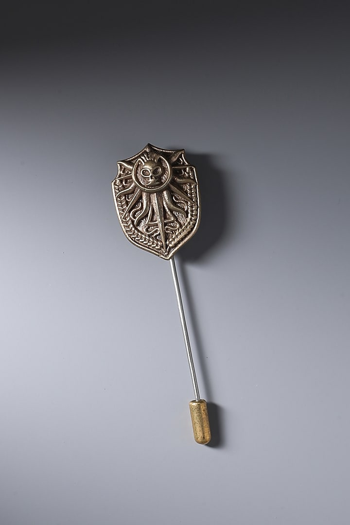 Antique Gold Brass Vintage Lapel Pin by Cosa Nostraa at Pernia's Pop Up Shop
