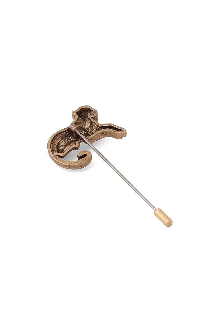 Antique Gold Brass Panther Elan Lapel Pin by Cosa Nostraa at Pernia's Pop Up Shop
