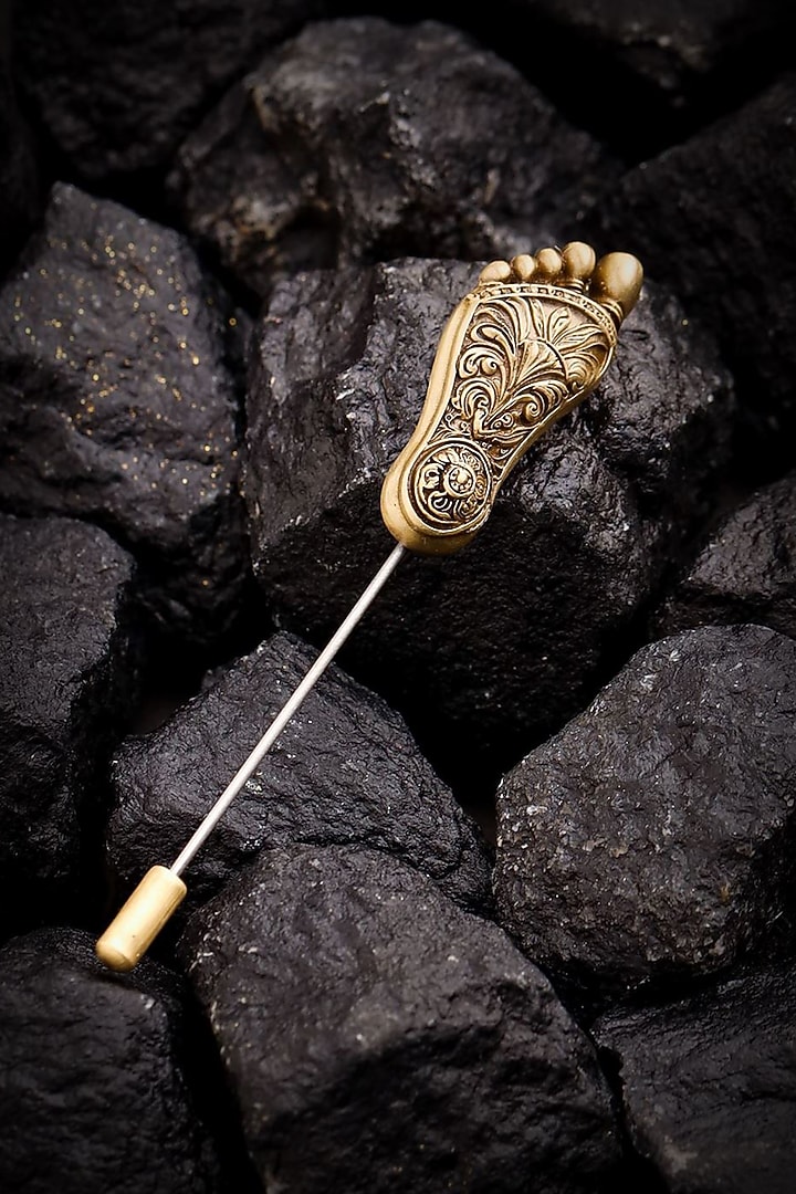 Antique Gold Brass Sacred Step Lapel Pin by Cosa Nostraa at Pernia's Pop Up Shop