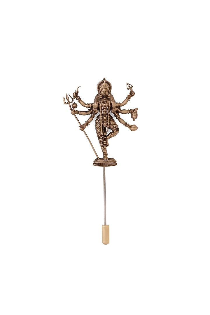 Antique Gold Brass Shakti Aura Lapel Pin by Cosa Nostraa at Pernia's Pop Up Shop