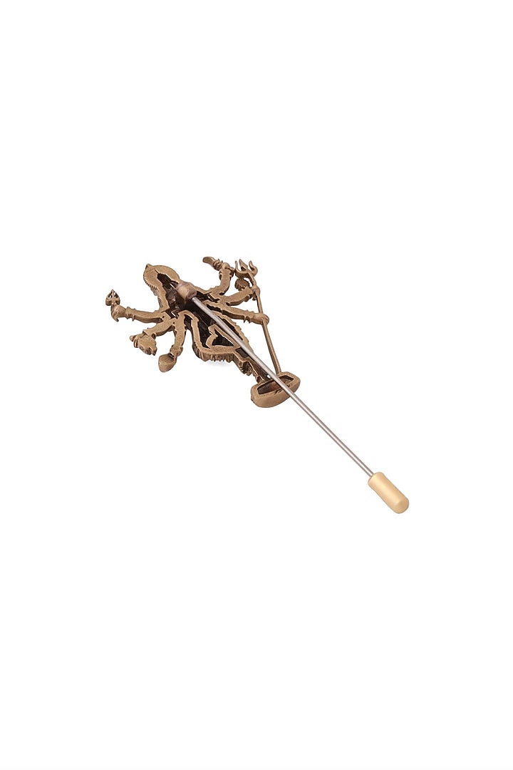 Antique Gold Brass Shakti Aura Lapel Pin by Cosa Nostraa at Pernia's Pop Up Shop