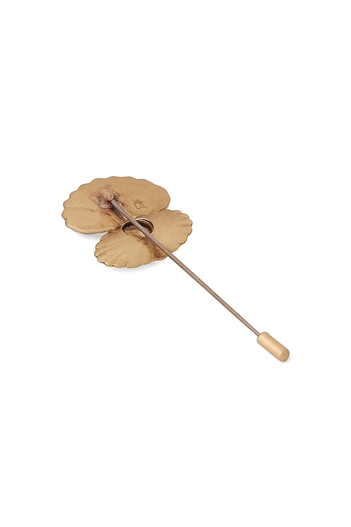 Antique Gold Brass Aurum Bloom Lapel Pin by Cosa Nostraa at Pernia's Pop Up Shop