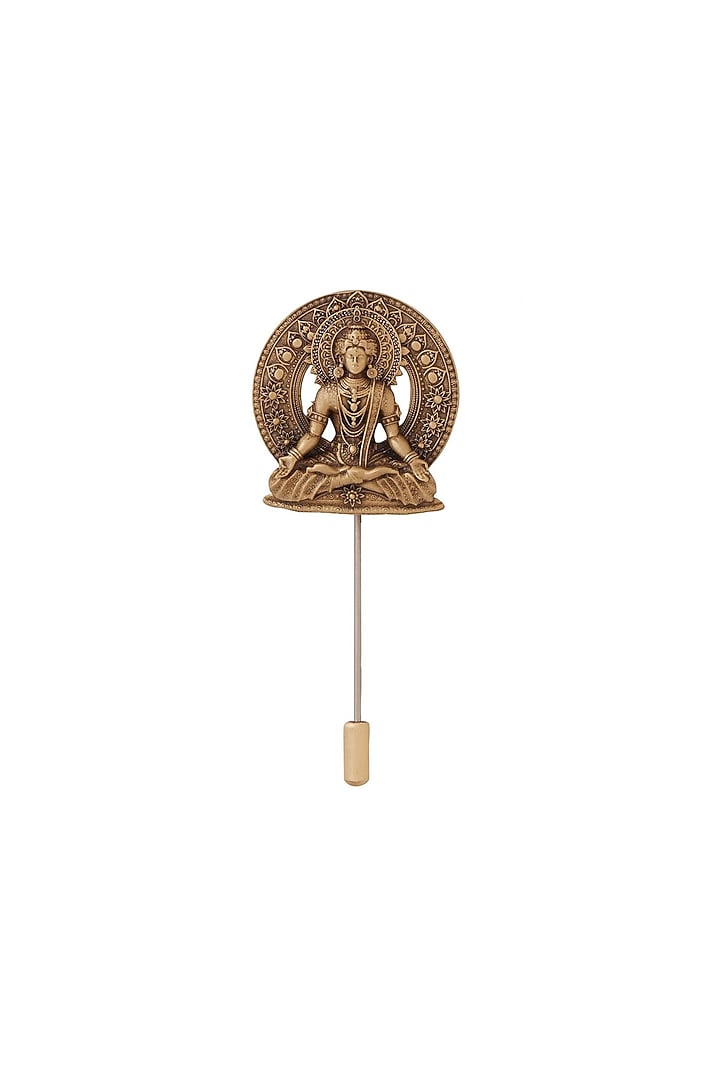 Antique Gold Brass Zenith Serenity Lapel Pin by Cosa Nostraa at Pernia's Pop Up Shop