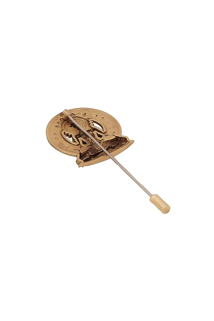 Antique Gold Brass Zenith Serenity Lapel Pin by Cosa Nostraa at Pernia's Pop Up Shop