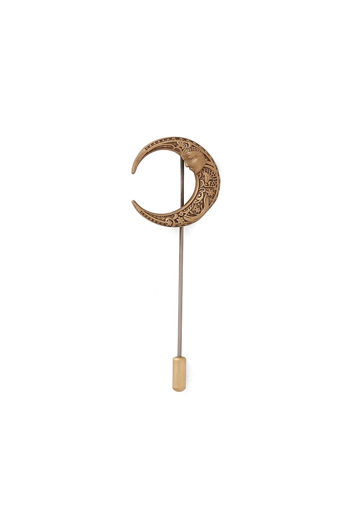Antique Gold Brass Lunaria Whisper Lapel Pin by Cosa Nostraa at Pernia's Pop Up Shop