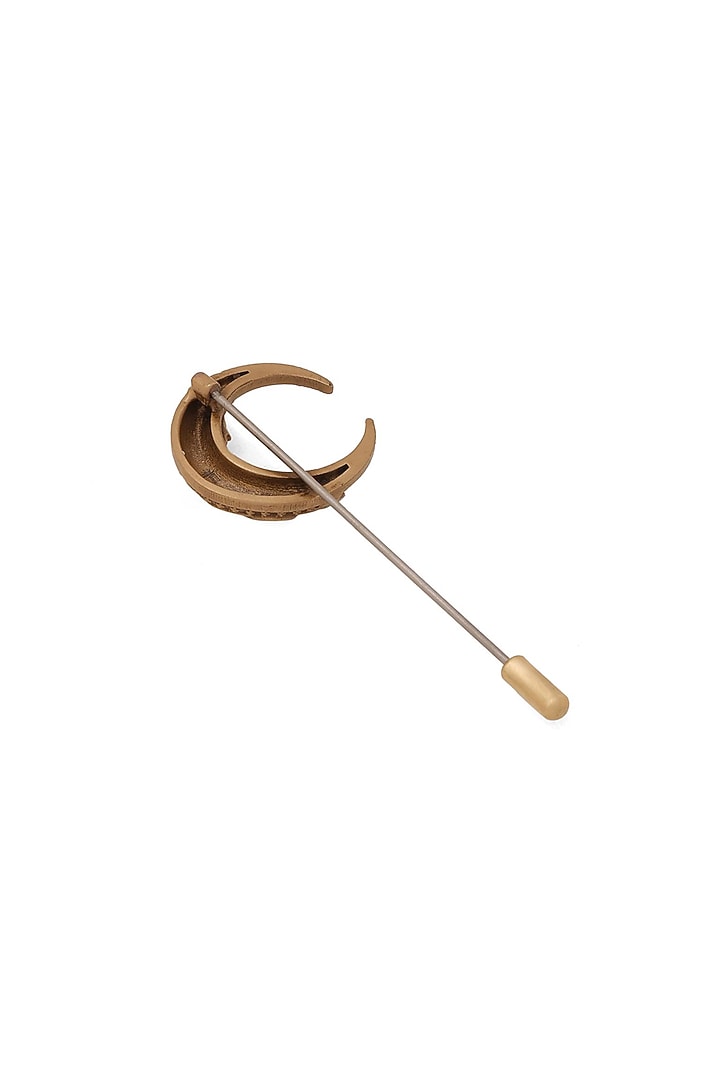 Antique Gold Brass Lunaria Whisper Lapel Pin by Cosa Nostraa at Pernia's Pop Up Shop