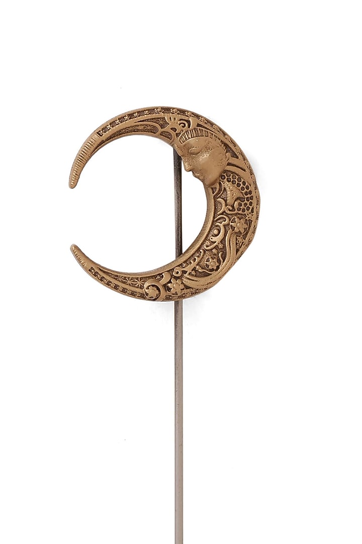 Antique Gold Brass Lunaria Whisper Lapel Pin by Cosa Nostraa at Pernia's Pop Up Shop