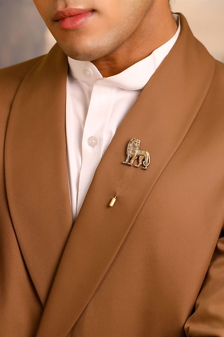 Antique Gold Brass Prideforge Lapel Pin by Cosa Nostraa at Pernia's Pop Up Shop
