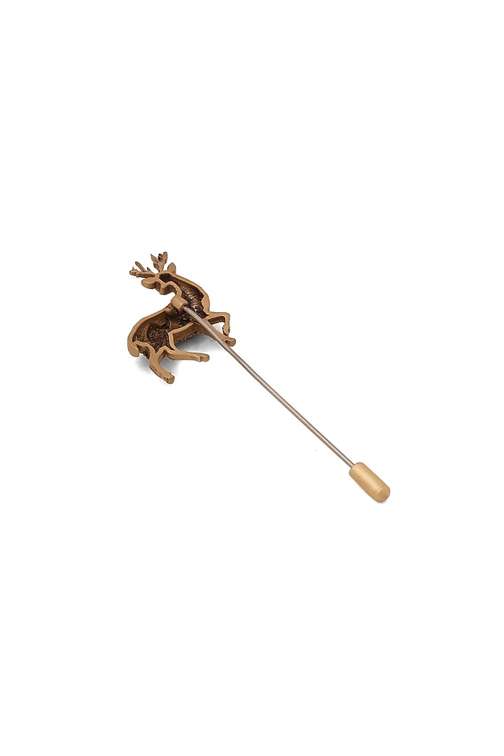 Antique Gold Brass Prancing Herald Lapel Pin by Cosa Nostraa at Pernia's Pop Up Shop