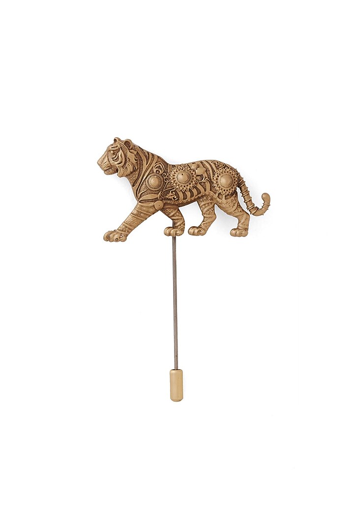 Antique Gold Brass Stride Of Valor Brooch by Cosa Nostraa at Pernia's Pop Up Shop