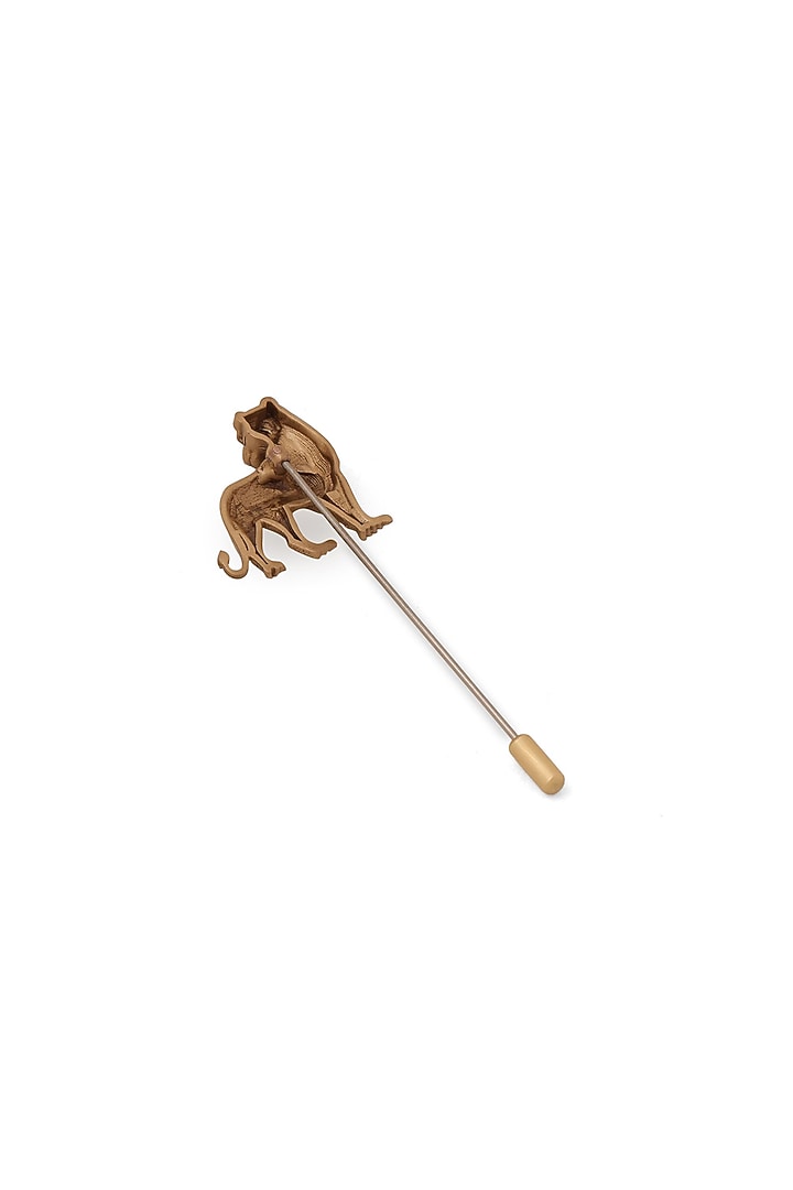 Antique Gold Brass Guardian Roar Lapel Pin by Cosa Nostraa at Pernia's Pop Up Shop