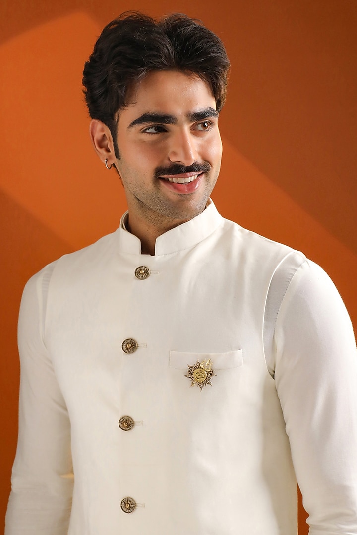 Oxidised Antique Gold Brass Divine Sunburst Brooch by Cosa Nostraa at Pernia's Pop Up Shop