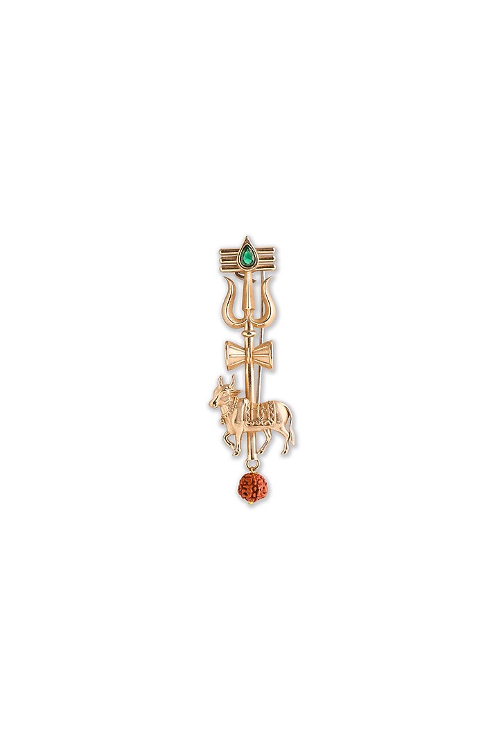 Antique Gold Brass Eternal Shiva Elements Brooch by Cosa Nostraa at Pernia's Pop Up Shop