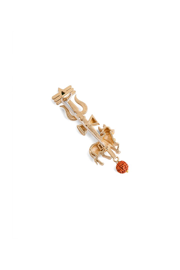 Antique Gold Brass Eternal Shiva Elements Brooch by Cosa Nostraa at Pernia's Pop Up Shop