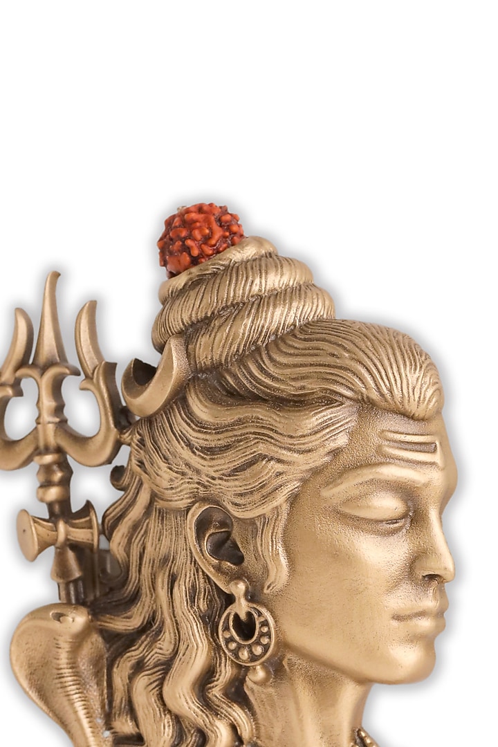 Oxidised Antique Gold Brass Eternal Shiva Grace Brooch by Cosa Nostraa at Pernia's Pop Up Shop