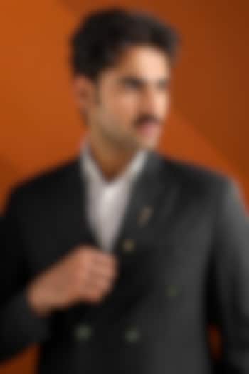 Oxidised Antique Gold Brass Naga Trishul Lapel Pin by Cosa Nostraa at Pernia's Pop Up Shop