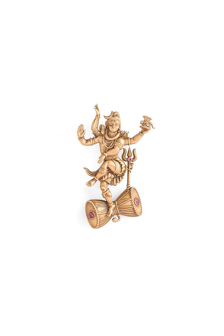 Oxidised Antique Gold Brass Brooch & Lapel Pin Gift Set by Cosa Nostraa at Pernia's Pop Up Shop