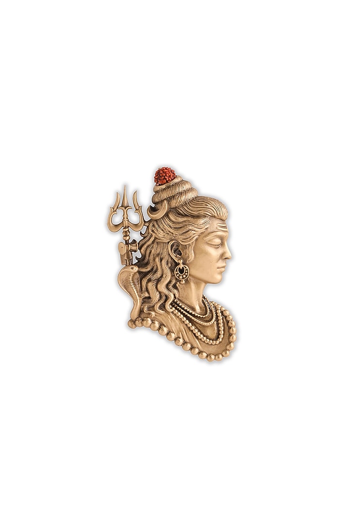 Oxidised Antique Gold Brass Brooch & Lapel Pin Gift Set by Cosa Nostraa at Pernia's Pop Up Shop