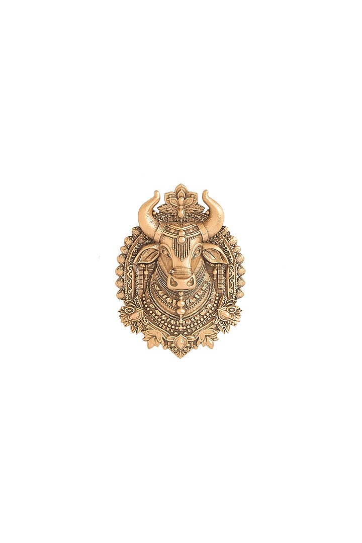 Oxidised Antique Gold Brass Lapel Pin & Brooches Gift Set by Cosa Nostraa at Pernia's Pop Up Shop