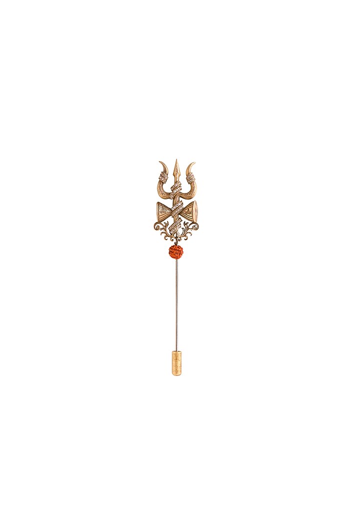 Oxidised Antique Gold Brass Brooch & Lapel Pin Gift Set by Cosa Nostraa at Pernia's Pop Up Shop