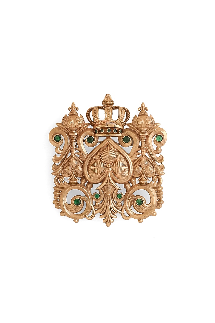 Antique Gold Finish Brass Broch by Cosa Nostraa at Pernia's Pop Up Shop