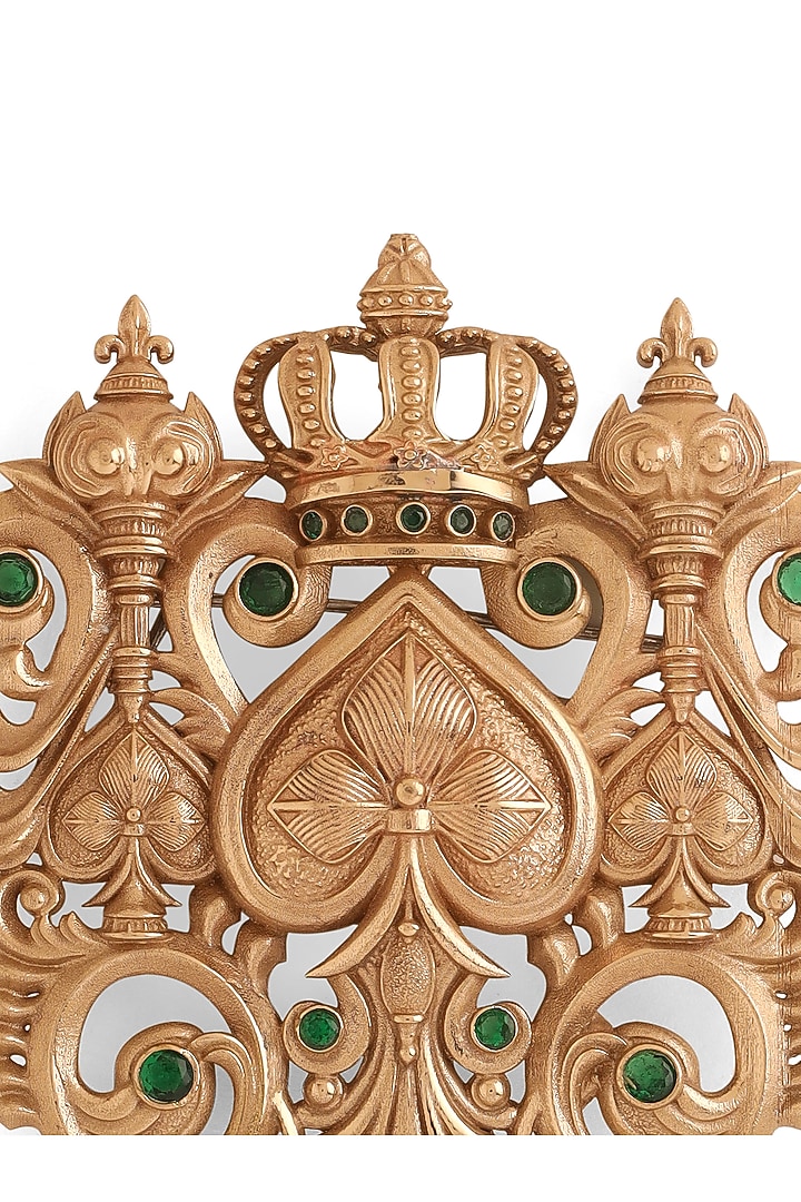 Antique Gold Finish Brass Broch by Cosa Nostraa at Pernia's Pop Up Shop