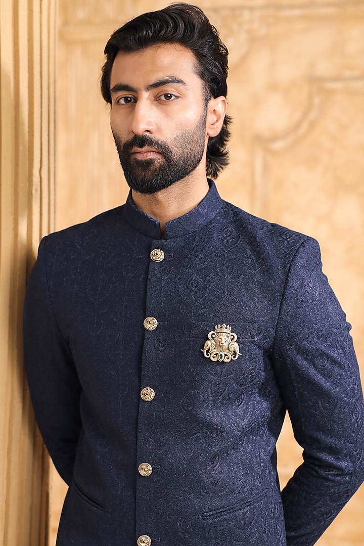 Oxidised Antique Gold Brass Brooch by Cosa Nostraa at Pernia's Pop Up Shop