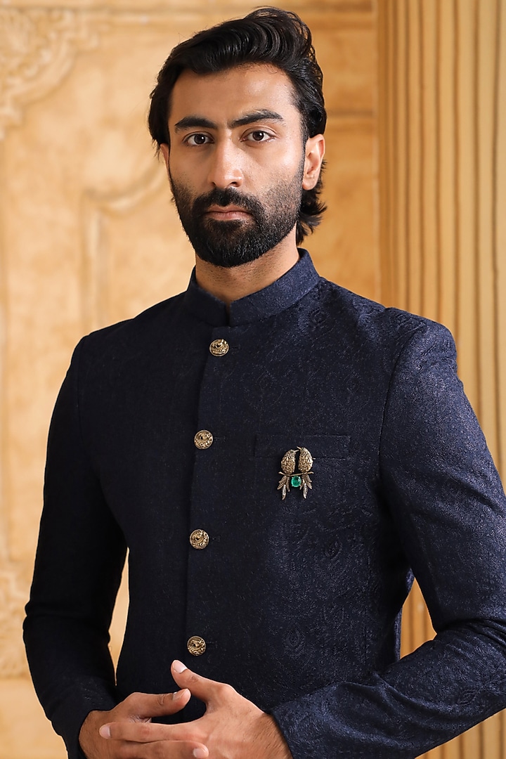 Oxidised Antique Gold Brass Brooch by Cosa Nostraa at Pernia's Pop Up Shop