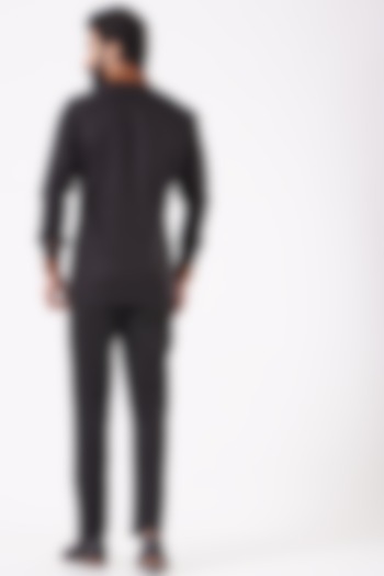 Black & Tan Giza Cotton Party Wear Shirt by Cosa Nostraa at Pernia's Pop Up Shop