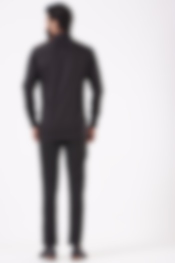 Black & Tan Cotton Party Wear Shirt by Cosa Nostraa at Pernia's Pop Up Shop