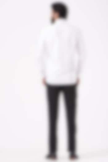 White & Black Premium Glitter Party Wear Shirt by Cosa Nostraa at Pernia's Pop Up Shop