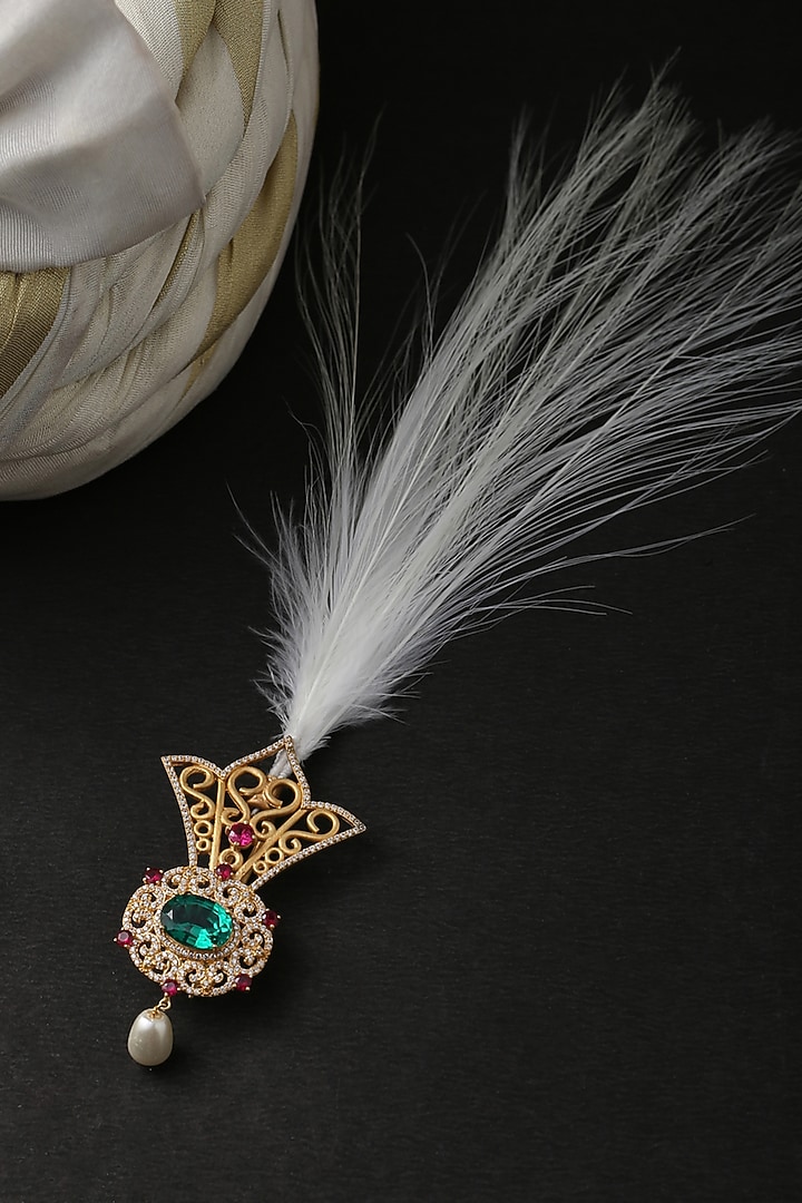 Antique Gold Stone Kalangi by Cosa Nostraa at Pernia's Pop Up Shop