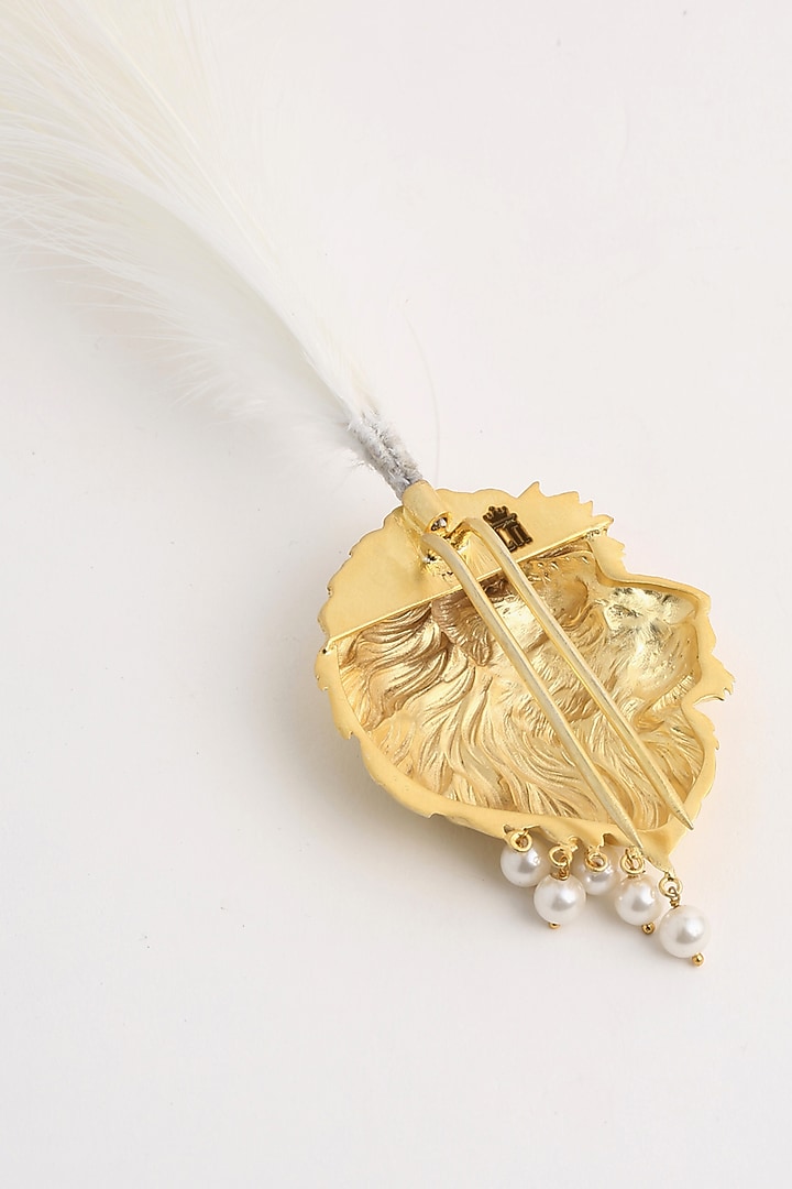 Antique Gold Stone Lion Of Judah Kalangi by Cosa Nostraa at Pernia's Pop Up Shop
